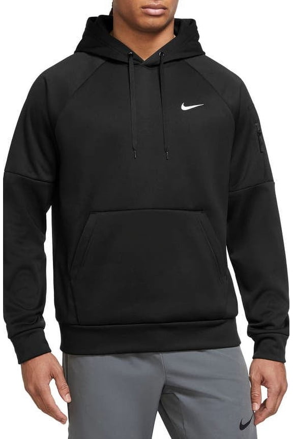 Mens Therma-FIT Long-Sleeve Hoodie Sweatshirt Black 4XL