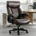 Big and Tall Office Chair 400 lbs Executive Leather Swivel Chair with