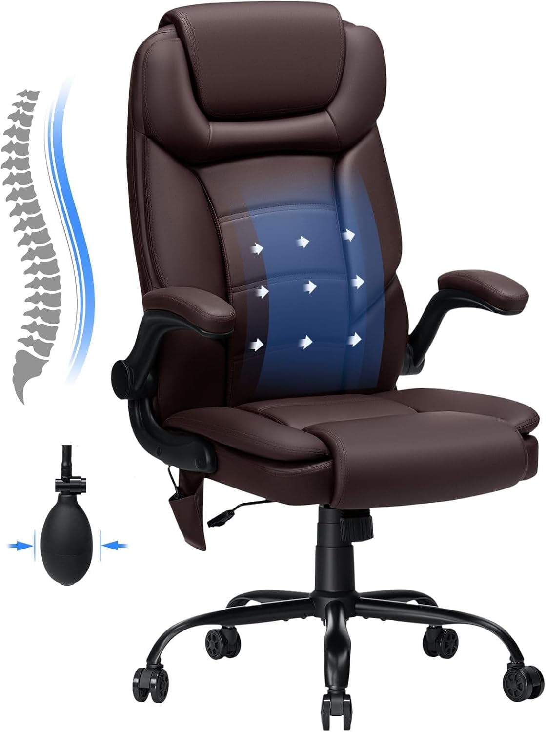 Big and Tall Office Chair 450lbs Heavy Duty Executive Desk Chair with