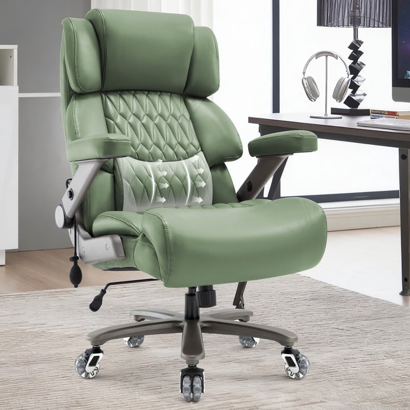 Big and Tall Office Chair 700lbs, High Back Executive Desk Chair with Adjustable 3D Arms&Lumbar Support for Back Pain, Heavy Duty Computer Chair with Strong Mental Base&Dual Rubber Wheels