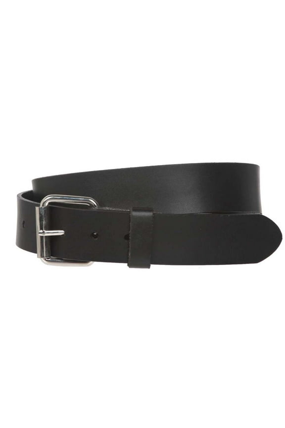 Big & Tall Oversize Snap on 1 1/2" Standard Plain Full Grain Leather Belt