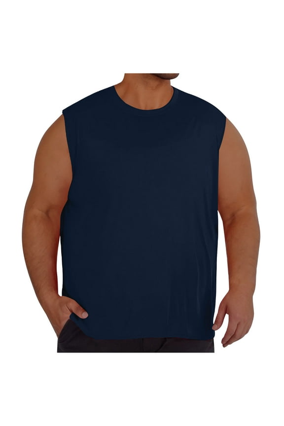 Big & Tall Oversized Muscle Tank Tops for Men Workout Shirts Summer Loose Fit Lightweight Breathable Tees for Outdoor Sports