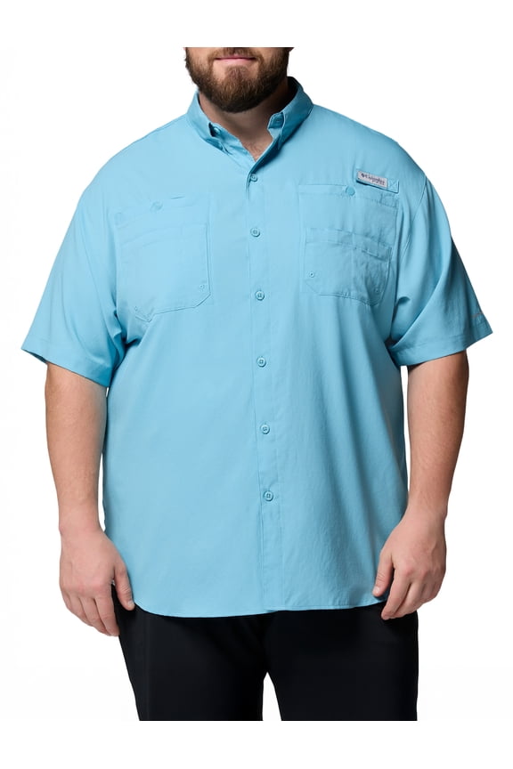 Big & Tall PFG Tamiami⢠II Sport Shirt Vintage Blue 4XL