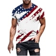 thumbnail image 1 of Big & Tall Patriotic Tshirts Short Sleeve Summer Stars Crewneck July 4th Graphic Tees Independence Day Dark Blue, 3XL, 1 of 5