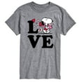 thumbnail image 1 of Peanuts - Love Snoopy - Men's Short Sleeve Graphic T-Shirt, 1 of 6