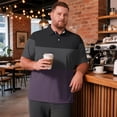 thumbnail image 1 of Big and Tall Polo Shirts for Men Breathable Performance Men Polo Shirts Business Casual Pique Golf Shirt Color Block Summer Classis Relaxed Fit Short Sleeve Golf Shirts Purple 2XL, 1 of 6