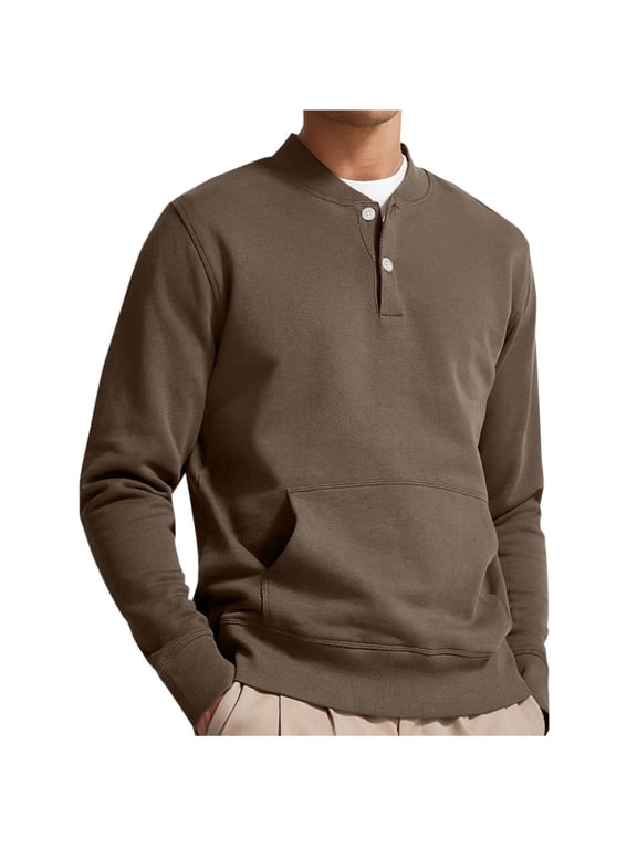 Big & Tall Quarter Zip Up Pullover Men Sweatshirt Baggy Loose Casual Fall Tops Fashion Streetwear S-5XL