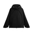 thumbnail image 1 of Big & Tall Rain Jackets for Men Plus Size M-5X Waterproof Zip Up Raincoats with Pockets and Hoodies Casual Long Sleeve Solid Hiking Fishing Jacket, 1 of 7