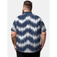 Big Tall Retro Chevron Zigzag Wave Free Seersucker Hawaiian Shirt ...
