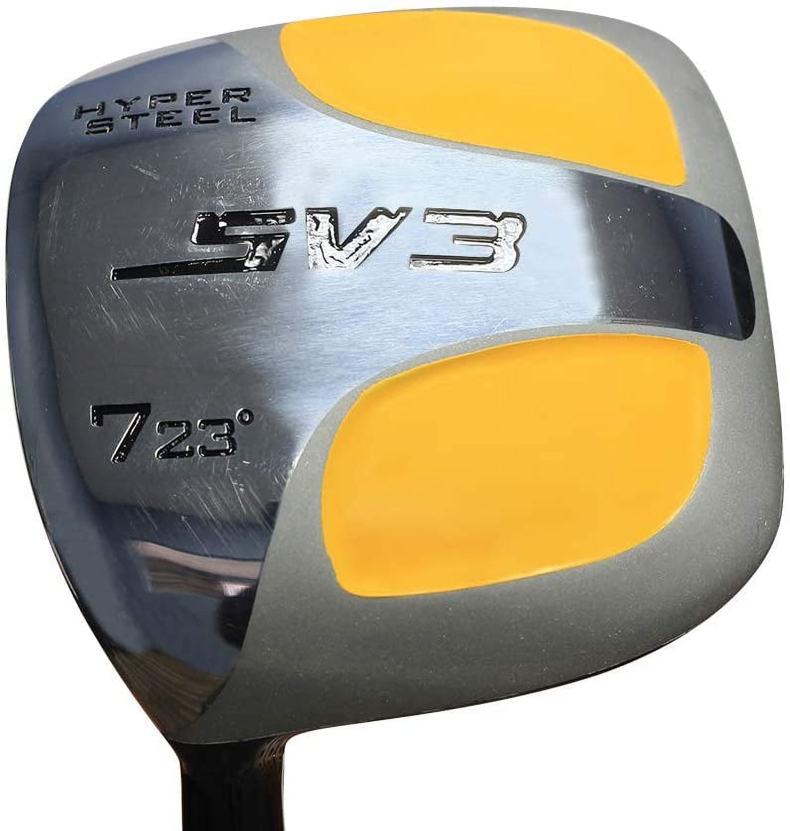Big & Tall Senior Men's (+1" Longer Than Standard Length) SV3-7 Wood Golf Club, Left Handed Senior Flex with Men's Senior Size Black Pro Velvet Grips