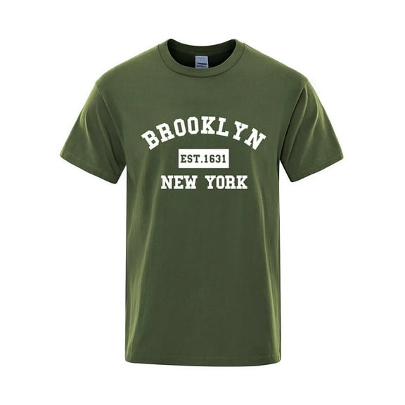 Big and Tall Shirts for Men 2025 Men's T Shirt New York Letter Print Men's Casual Loose Summer Top Fashion Breathable T Shirt Bulk Plain Shirts Men Pack Layering Tees Mens Slim Fit Pocket for M