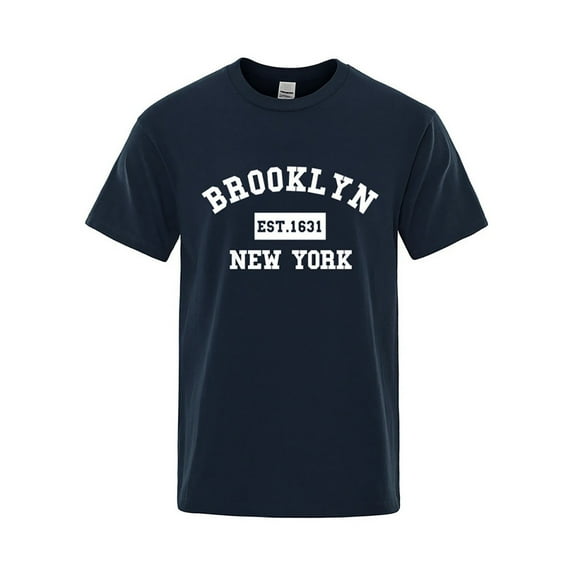 Big and Tall Shirts for Men 2025 Men's T Shirt New York Letter Print Men's Casual Loose Summer Top Fashion Breathable T Shirt Bulk Plain Shirts Men Pack Layering Tees Mens Slim Fit Pocket for S