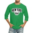 thumbnail image 1 of Big and Tall Shirts for Men 3/ 4 Sleeve Letter City Name T Shirts Comfortable Crewneck Solid Color Fit Tee Shirt Tops Large T Shirt Big Son for Men Western Medium 3XL, 1 of 3