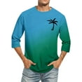 thumbnail image 1 of Big and Tall Shirts for Men 3/ 4 Sleeve Shirt Casual Three Quarter Sleeve T Shirts Comfortable Crewneck Solid Color Fit Tee T Shirt for Man Mens Tall Sizes Big And Mens Medium Cancer Men XL, 1 of 4