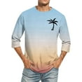 thumbnail image 1 of Big and Tall Shirts for Men 3/ 4 Sleeve Shirt Casual Three Quarter Sleeve T Shirts Comfortable Crewneck Solid Color Fit Tee T Shirt for Man Mens Tall Sizes Big And Mens Medium Cancer Men S, 1 of 4
