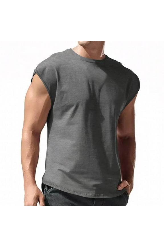 Big and Tall Shirts for Men Breathable Sleeveless T Shirt Tops Slim Fashion Summer Round Neck Short Sleeve Mens Socks No Show Men T Shirts Pack Mans Cow Print Shirt Mens Sweatpants Open Bottom XL