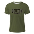 thumbnail image 1 of Big and Tall Shirts for Men Casual Short Sleeve T Shirt With City Theme Letter Print For Daily Wear And Outing Comfortable Fit Tee Shirts Spandex T Men Casual Graphic Mens Tee Big Shirt Mens 2XL, 1 of 5