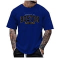 thumbnail image 1 of Big and Tall Shirts for Men Casual Short Sleeve T Shirt With City Theme Letter Print For Daily Wear And Outing Comfortable Fit Tee Shirts Spandex T Men Casual Graphic Mens Tee Big Shirt Mens L, 1 of 5