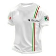 thumbnail image 1 of Big and Tall Shirts for Men Casual T Shirts Italian Flag Print Breathable Comfortable Short Sleeve Tee For Daily Wear Sports And Outdoors Big Tall Ling Sleeve Shirt V Neck T Men Dark Tee Shirt 2XL, 1 of 4