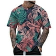thumbnail image 1 of Big and Tall Shirts for Men Causal Short Sleeved Tropical Style Print T Shirt Heat compatible with Machine for T Shirts Pocket Men Plain Pack Night Shirt Set Mens Socks Size 13-15 Tee S, 1 of 4