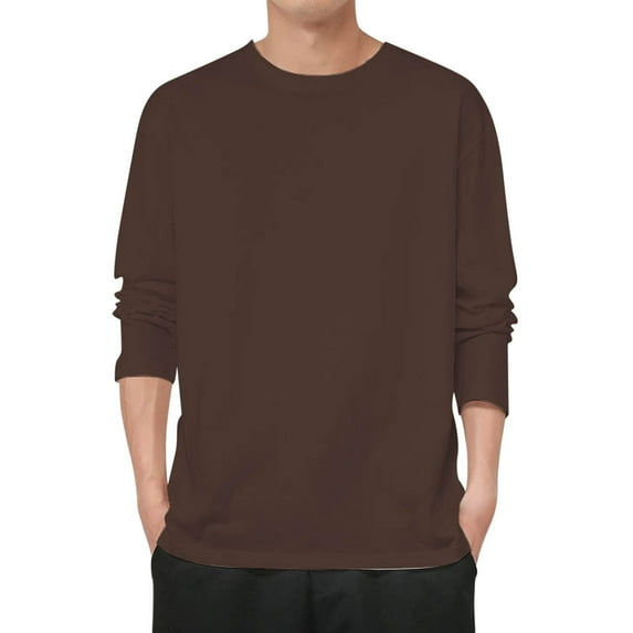 Big and Tall Shirts for Men Crewneck Shirt Long Sleeve T Shirts Pullover Sweater Slim Fit Basic Thermal Tops for Men Big And Tall Graphic T Compression Mens Tee Tee 2XL