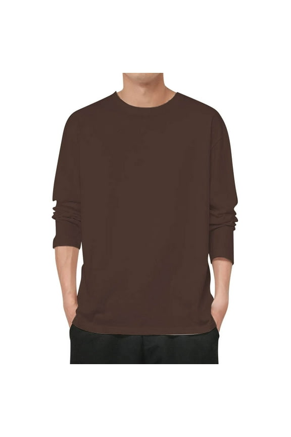 Big and Tall Shirts for Men Crewneck Shirt Long Sleeve T Shirts Pullover Sweater Slim Fit Basic Thermal Tops for Men Big And Tall Graphic T Compression Mens Tee Tee 5XL