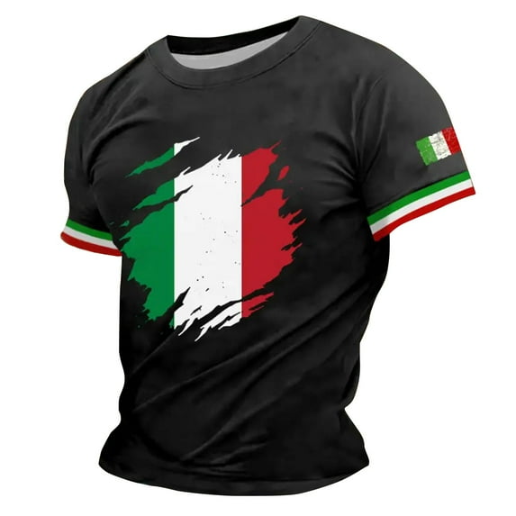 Big and Tall Shirts for Men European Italian Japanese Men's Casual Loose Comfortable Round Neck Short Sleeved T Shirt Mens Shirt Tall Men Shirts Men's Pack Large T for Tee Sports L