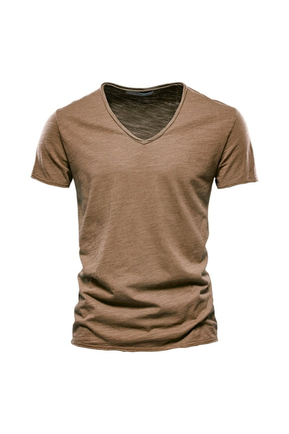 Big and Tall Shirts for Men Fashion Casual Solid Color V Neck Short Sleeve T Shirt Top Shirts for Tall Men Big And T Medium Pack Men's Man Set Shirt XL