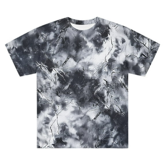 Big and Tall Shirts for Men Fashion Novelty Tie Dye Print Short Sleeve T Shirt Pocket T Shirt Boys Shirts Big And Tall Mens Our Most Comfortable Men's for Large Men Work XL