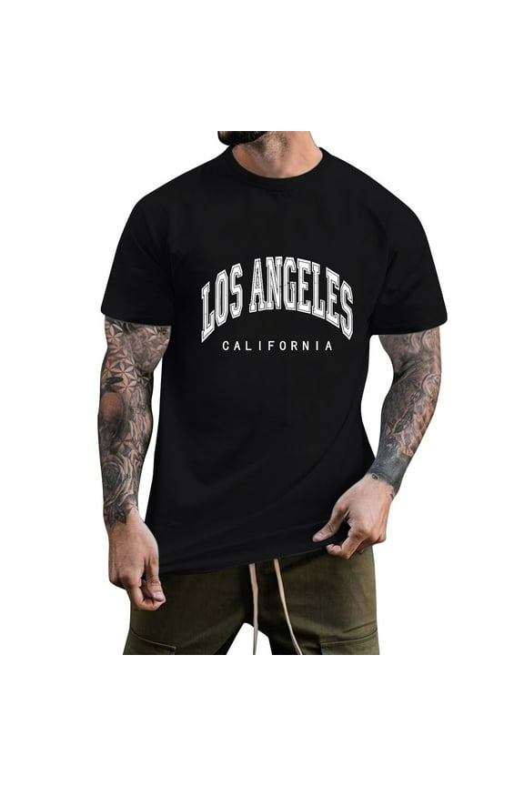 Big and Tall Shirts for Men Graphic Tees Letter Print Summer Tops Vintage Short Sleeve Loose Casual T Shirts 6xl T for Men Big And Tall Plain Pack Mens 5XL