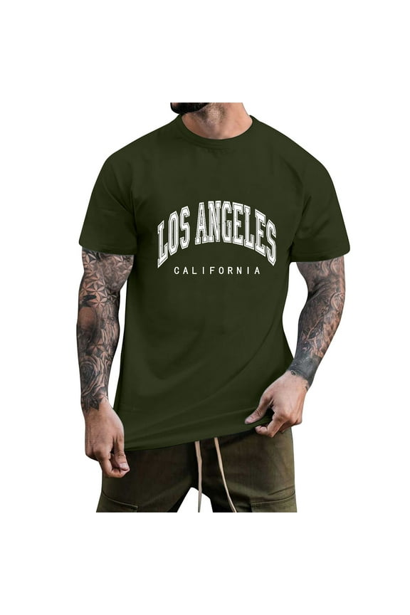 Big and Tall Shirts for Men Graphic Tees Letter Print Summer Tops Vintage Short Sleeve Loose Casual T Shirts 6xl T for Men Big And Tall Plain Pack Mens 5XL