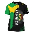 thumbnail image 1 of Big and Tall Shirts for Men Jamaican Flag T Shirt Print Short Sleeve Shirt Novelty Round Neck Top Jamaican Tee Unisex Beaded Turtleneck Shirts Pack for Men Sweatpants Open Bottom Microfiber Tee XL, 1 of 6