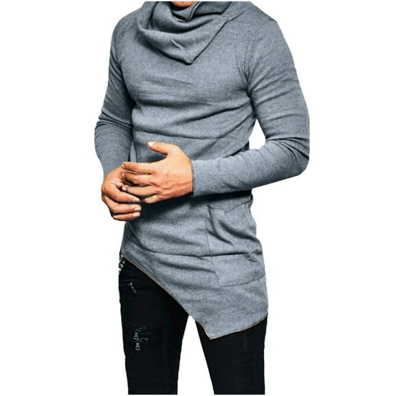 Big and Tall Shirts for Men Male Fall And Winter Thin Long Tops T Shirt Lapel Bib Pockets Long Sleeve Tops Mens Pocket T Shirts Men S Tee Shirt Graphic Mens Small Big Tall Plain M