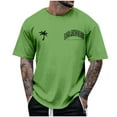 thumbnail image 1 of Big and Tall Shirts for Men Male Spring And Autumn All Print Short Sleeve Round Neck T Shirt Floral Fashion Trend Bottoming Shirt T Mens Plain Shirts Men Bulk Mans Lightweight for A Long 3XL, 1 of 4
