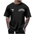 thumbnail image 1 of Big and Tall Shirts for Men Male Spring And Autumn All Print Short Sleeve Round Neck T Shirt Floral Fashion Trend Bottoming Shirt T Mens Plain Shirts Men Bulk Mans Lightweight for A Long S, 1 of 4