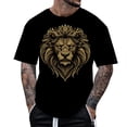 thumbnail image 1 of Big and Tall Shirts for Men Male's T Shirt Round Neck Short Sleeve Animal Printing Street Art Sports Shirt Big And Tall T Shirts Mens Large Mens Size Long for Men V Neck 2XL, 1 of 3