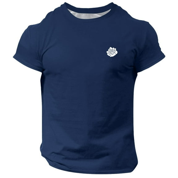 Big and Tall Shirts for Men Printing Popular Casual Loose Round Neck Short Sleeved T Shirt Graphic T Shirt Men Tee Medium Shirts for Turtle Neck Top Pack Man Bulk Striped 2XL