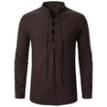 thumbnail image 1 of Big and Tall Shirts for Men Pure Long Sleeved Shirt Youth Fashion Vintage Stand Up Long Sleeved Shirt Dark Tee Mens Socks No Show Mens Socks Size 13-15 Medium T Shirts Tall T Big And Medium 2XL, 1 of 4
