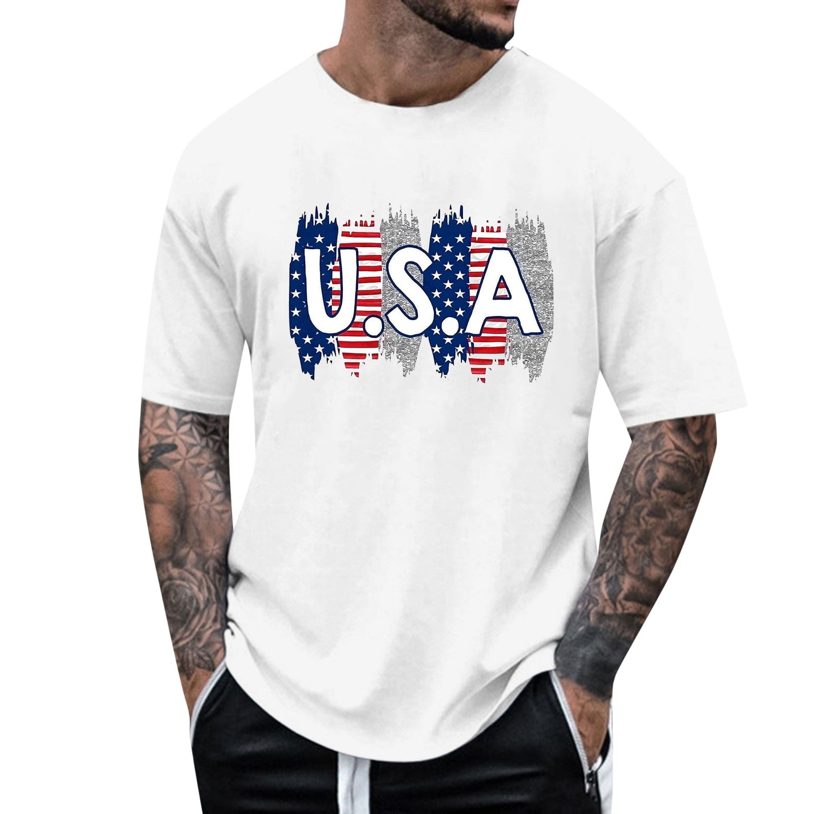 Big and Tall Shirts for Men Shirt Shirt Tops America Flag Patriotic ...