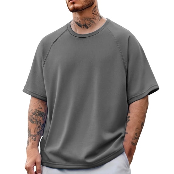 Big and Tall Shirts for Men Short Sleeved Basketball Sports Split T Shirt Appearance Suit Men's Warm Up Shooting Sweat Wicking Quick Drying College Student Trendy Mens Size Large Shirts Men 3XL