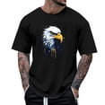 thumbnail image 1 of Big and Tall Shirts for Men Summer Round Neck Short Sleeve Men's Fashion Outdoor Leisure Eagl E Pattern T Shirt Big And Tall Mens Shirts T Pack for Men Bulk Shirt Blank Graphic 3XL, 1 of 3