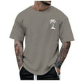 thumbnail image 1 of Big and Tall Shirts for Men Summer Shirt 2024 Short Sleeved Coconut Tree Print Men's T Shirt Man Shirts for Men Packs of The Large T Stretchy Casual Fashion 3xlt L, 1 of 5