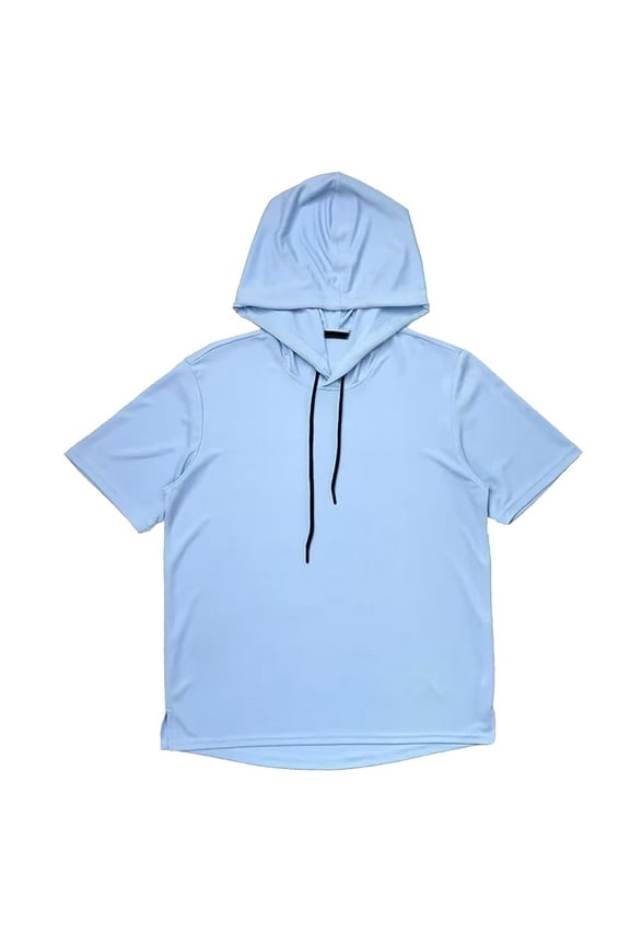 Big and Tall Shirts for Men Summer Thin Short Sleeve Hoodie Light Sweatshirt Hooded Pullover Trendy Casual Fashion T Shirt Men's Tall Shirts Crop Top Workout for Men T Pack Shirt Pack XL