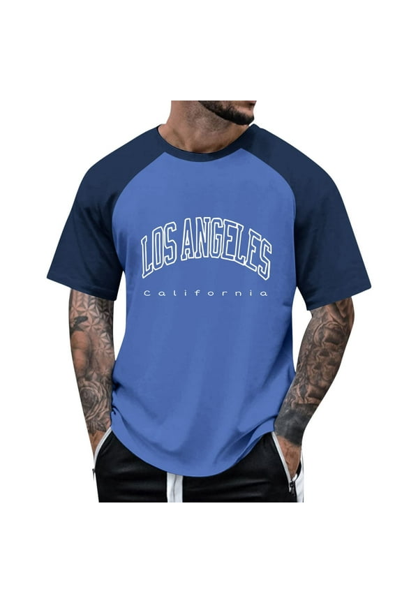 Big and Tall Shirts for Men Trending Men's T Shirts For Everyday Wear Casual Outings And Street Style Featuring Raglan Sleeves Color Block Design Ideal All Seasons Milk Silk Fabric Slim Fit Men XL