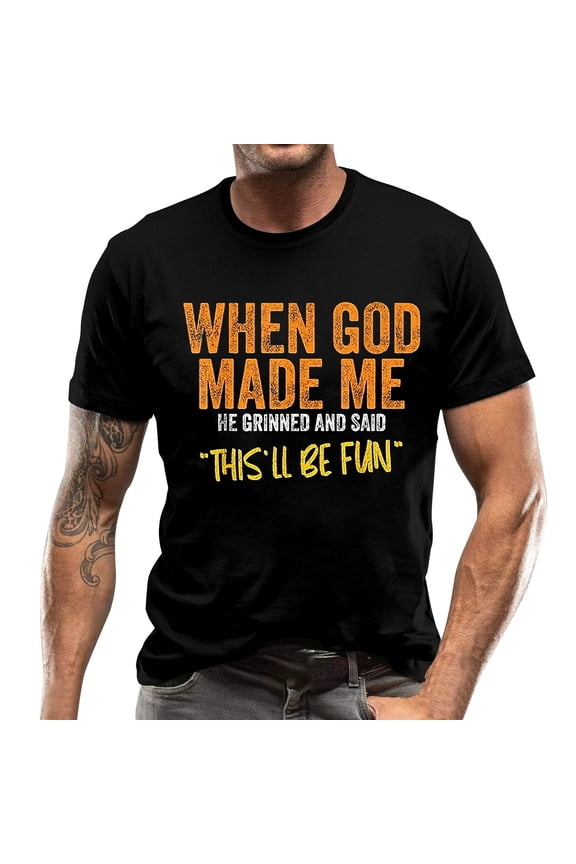 Big and Tall Shirts for Men‘ s Letter Print Short Sleeve Round Neck T Shirt Floral Fashion Trend Bottoming Shirt Workout Shirts for Men Turtle Neck Compression Pro 5 T Small 5XL