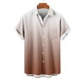 thumbnail image 1 of Big & Tall Shirts for Men Plus Size S-5X Short Sleeve Tshirts Shirt with Pocket Button-Down Collared Gradient Printed Hawaiian Beach Tees Tops, 1 of 4