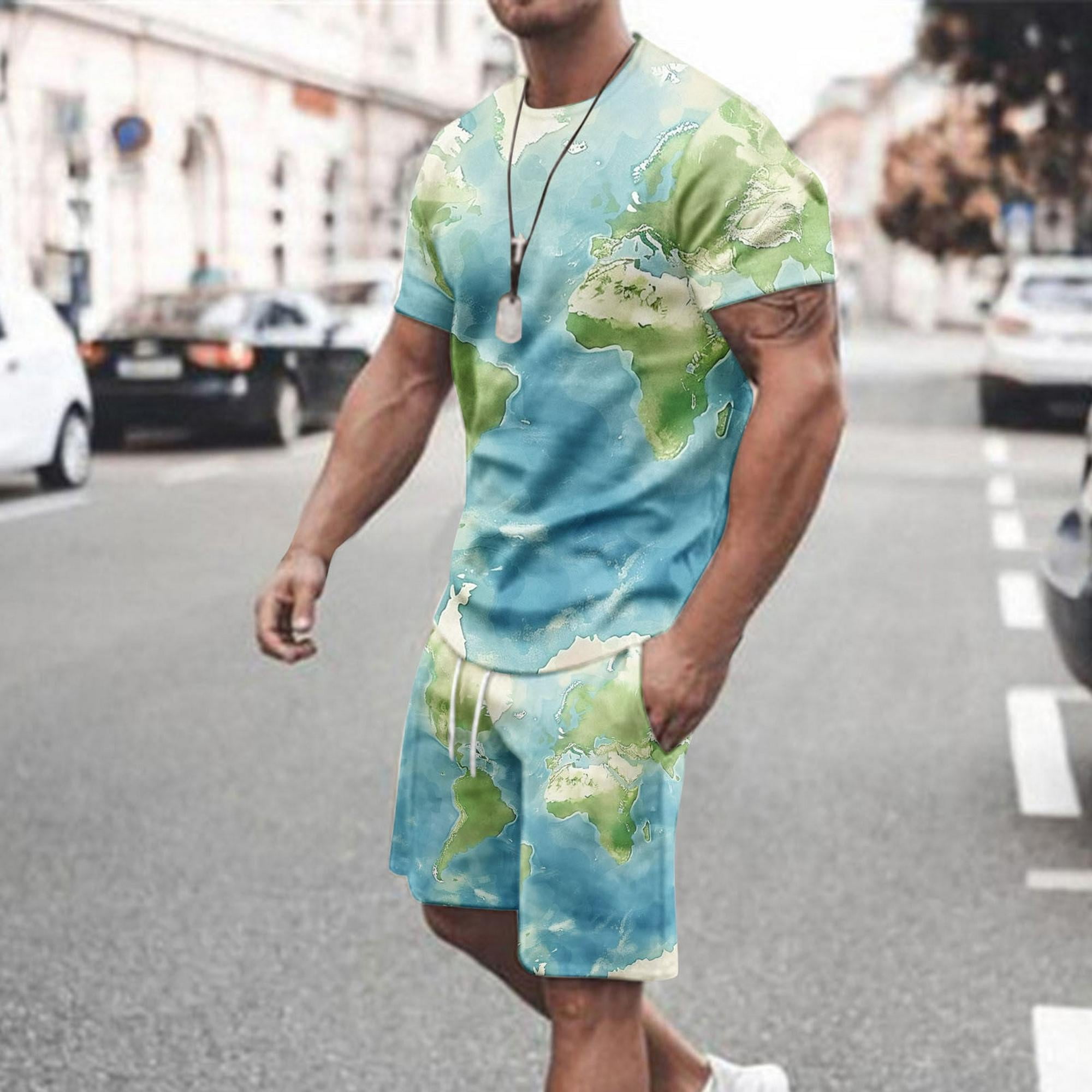 Short Sets For Men 2026.Big and Tall Shorts Sets for Men 2 Piece Trendy Summer Outfits World ...