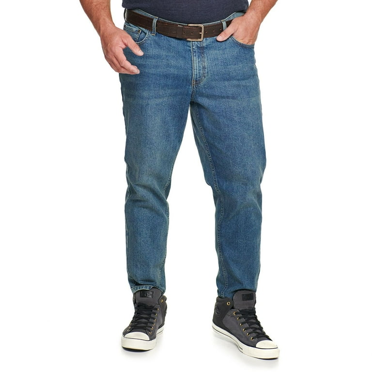 Big Tall Sonoma Goods For Life Regular Fit Tapered Jeans Color Dark Vintage Size 32X38 Walmart