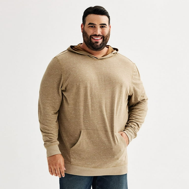 Big Tall Sonoma Goods For Life Supersoft Double Knit Hoodie Color Light Brown Texture Size 3XL TALL Walmart