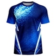 thumbnail image 1 of Big & Tall Sports T-Shirts for Men Football Printed Short Sleeve V Neck Breathable Casual Trendy Summer Tops (2XL, Blue), 1 of 7